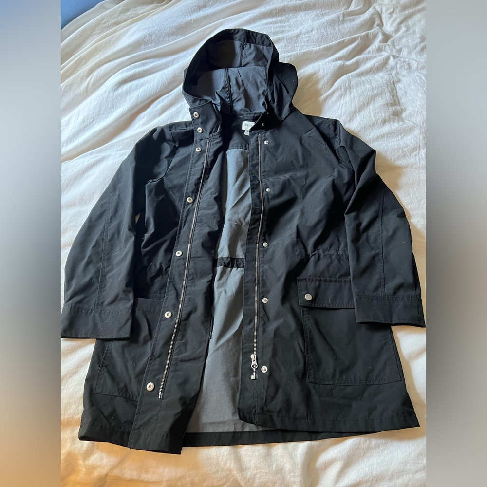 J.Crew Factory Waterproof Hooded Rain Jacket